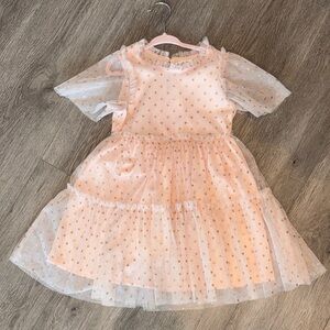 Nanette kids Elegant Pink Polka Dot Kids Dress Size 5 k5